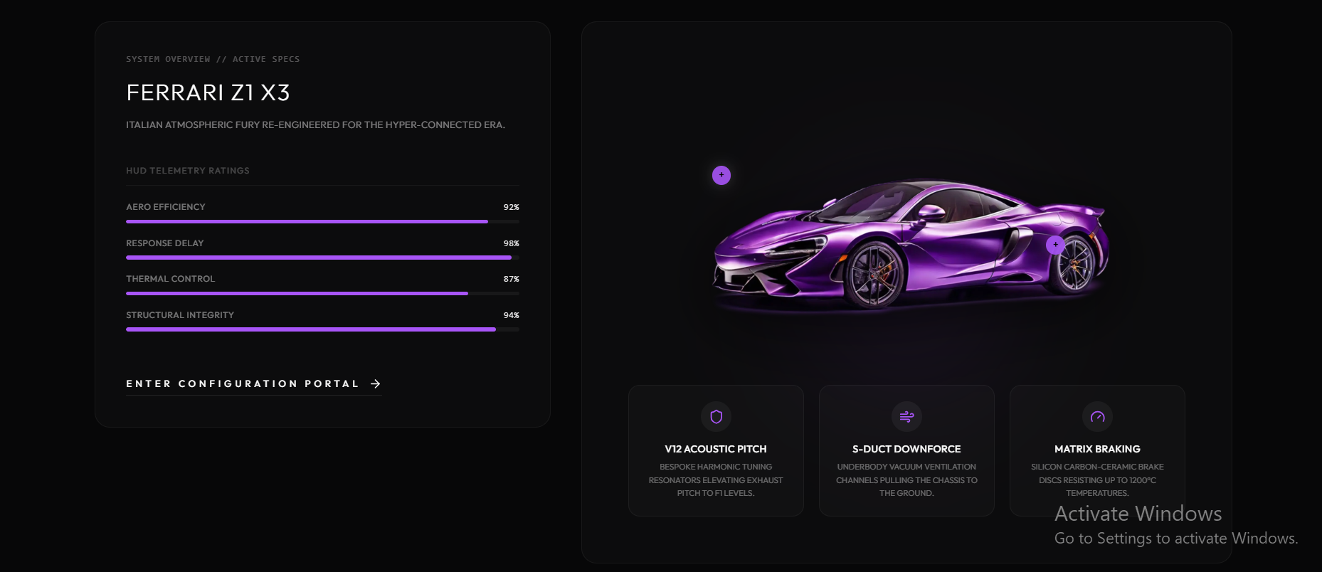 Bespoke Drivetrain and Aerodynamic Metrics Dashboard